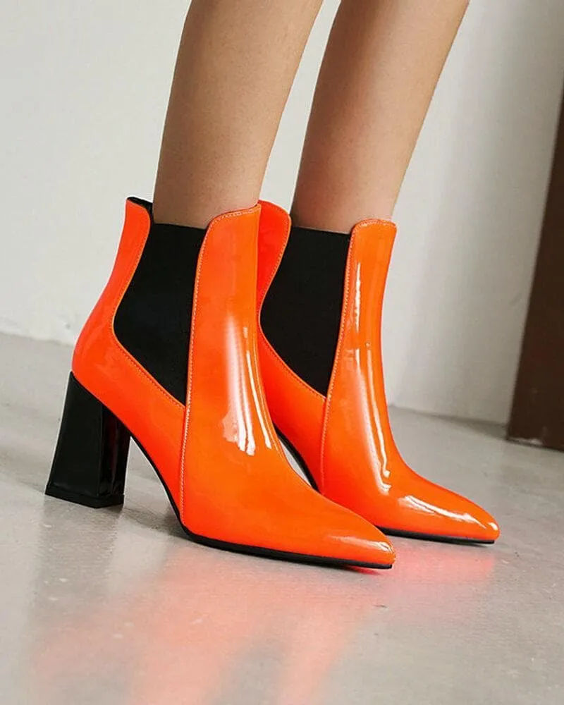 Women's Fashion Web celebrity style Pointed Toe Ankle Boots