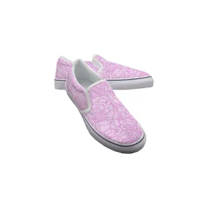 Women's Slip On Sneakers 247 pink rose, print