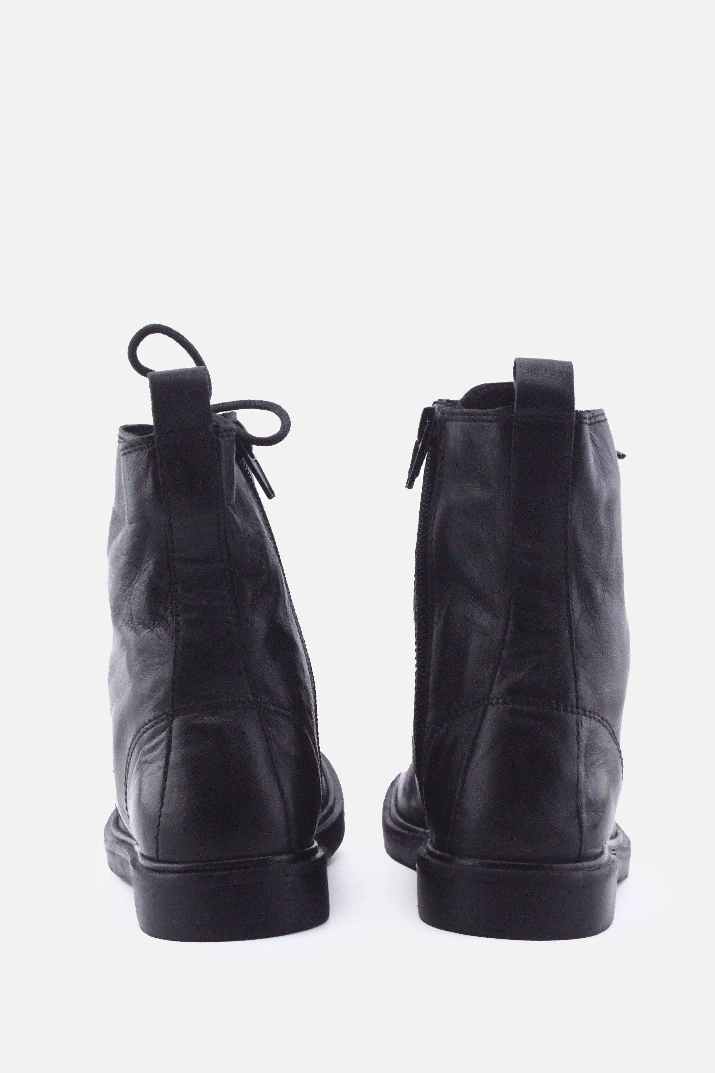 Zara Zipper Laces Chelsea Ankle Boots | 100% Authentic Leather